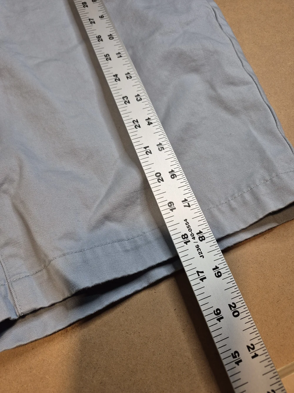 Criquet Light Blue Flat-Front Chino Shorts 4554